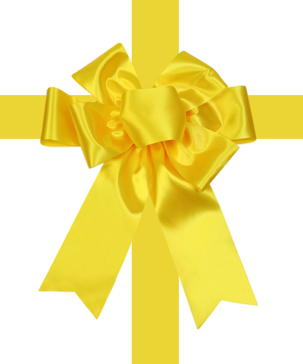 Satin Car Bow- Yellow
